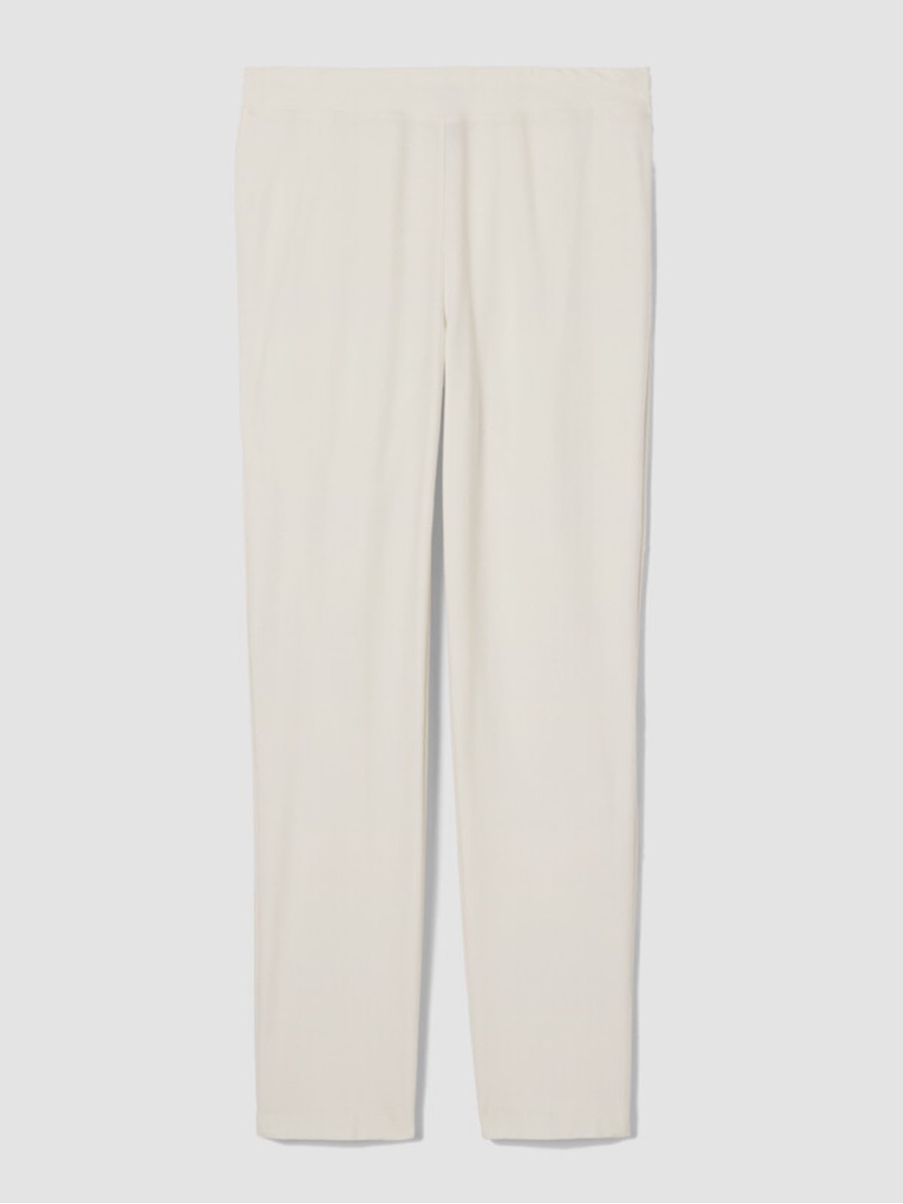 Eileen Fisher Washable Strech Crepe Slim Cream Pants Small